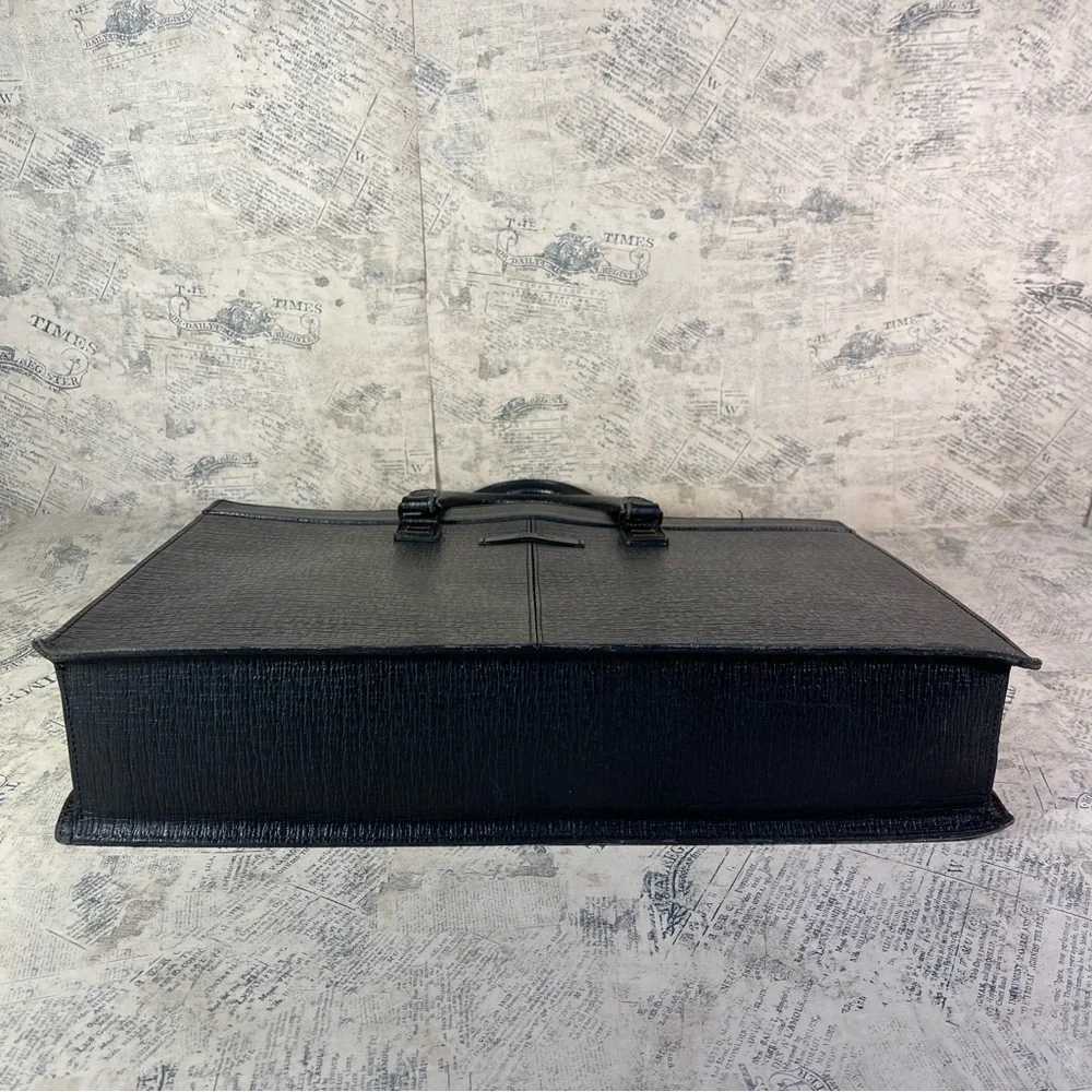 *ean Paul Gaultier 1990s Vintage Black Leather Structured Portfolio